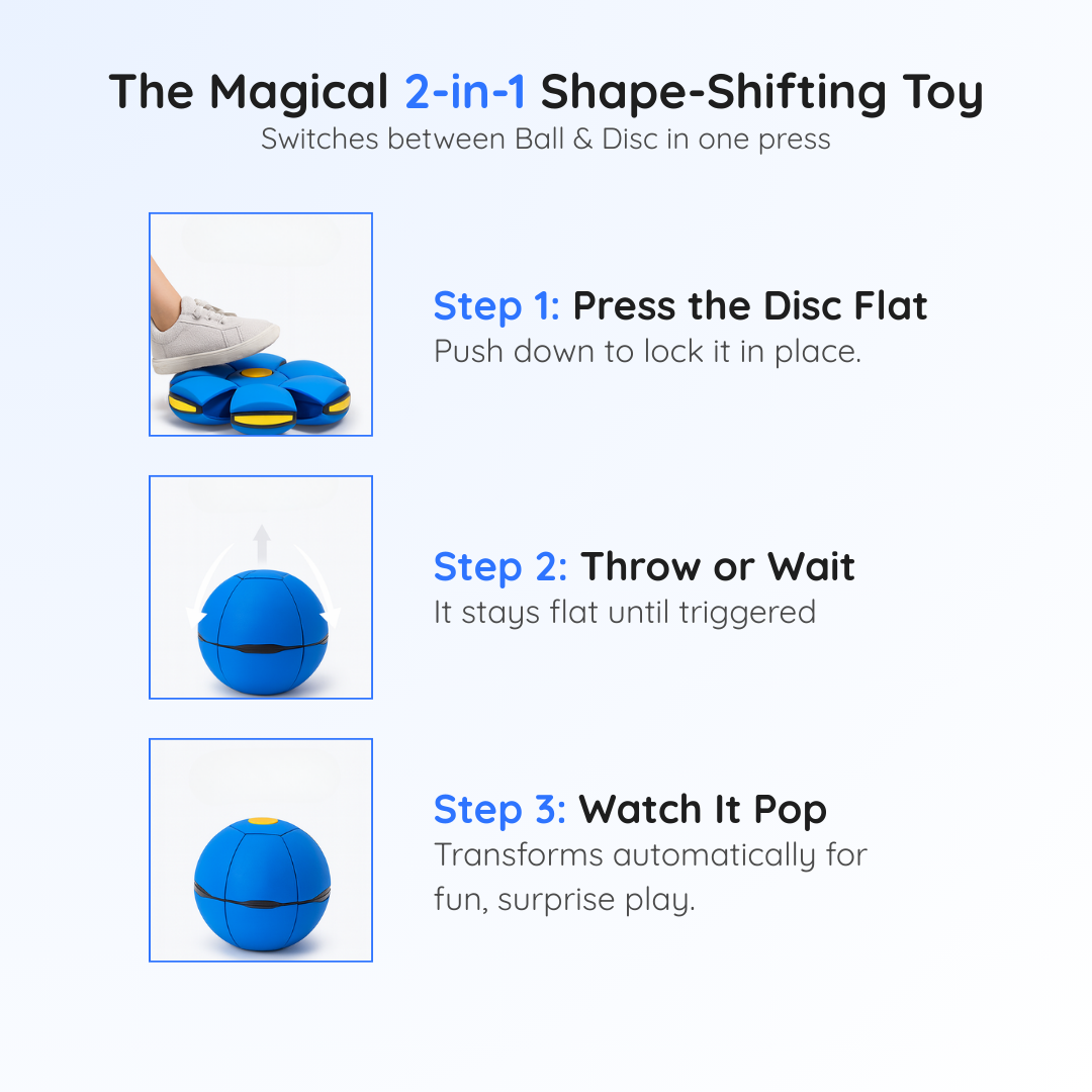 TodFod Magic Ball – 2-in-1 Transforming Frisbee & Pop-Ball Toy