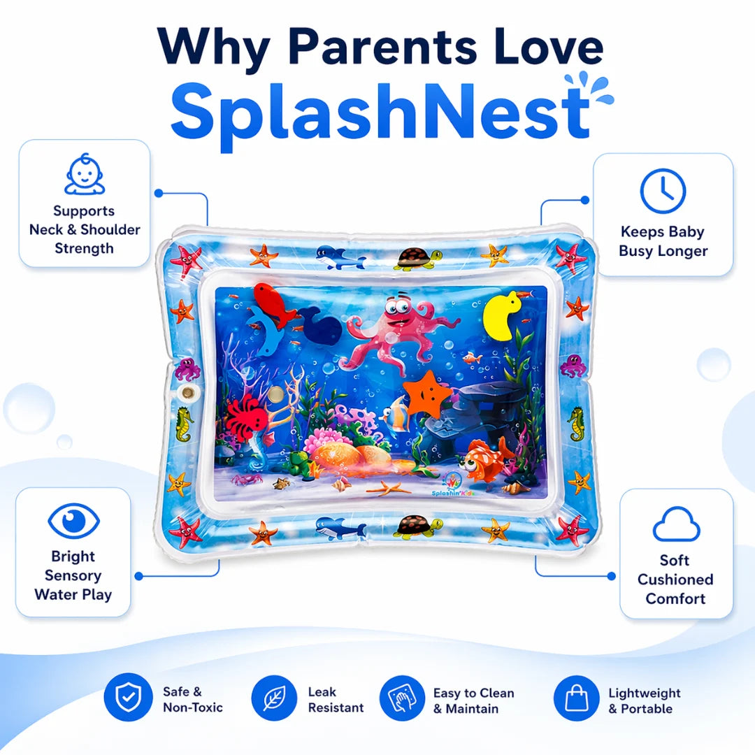 SplashNest — Tummy Time Water Mat (6-12 Months)