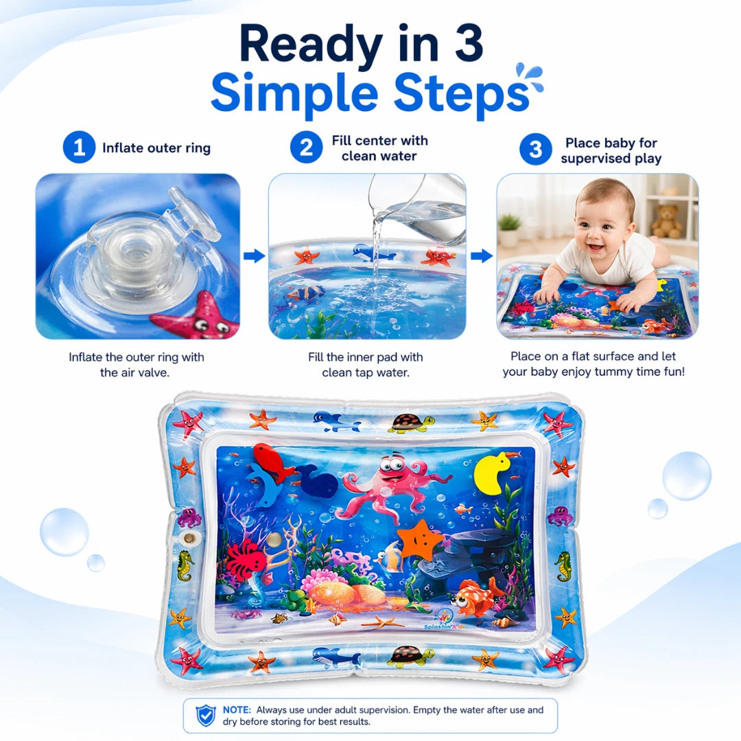 SplashNest — Tummy Time Water Mat (6-12 Months)