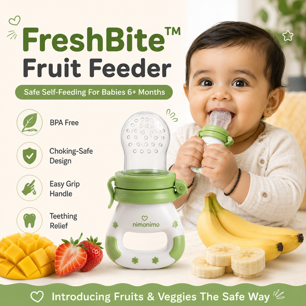 FreshBite™ Fruit Feeder for 6+ Month Baby