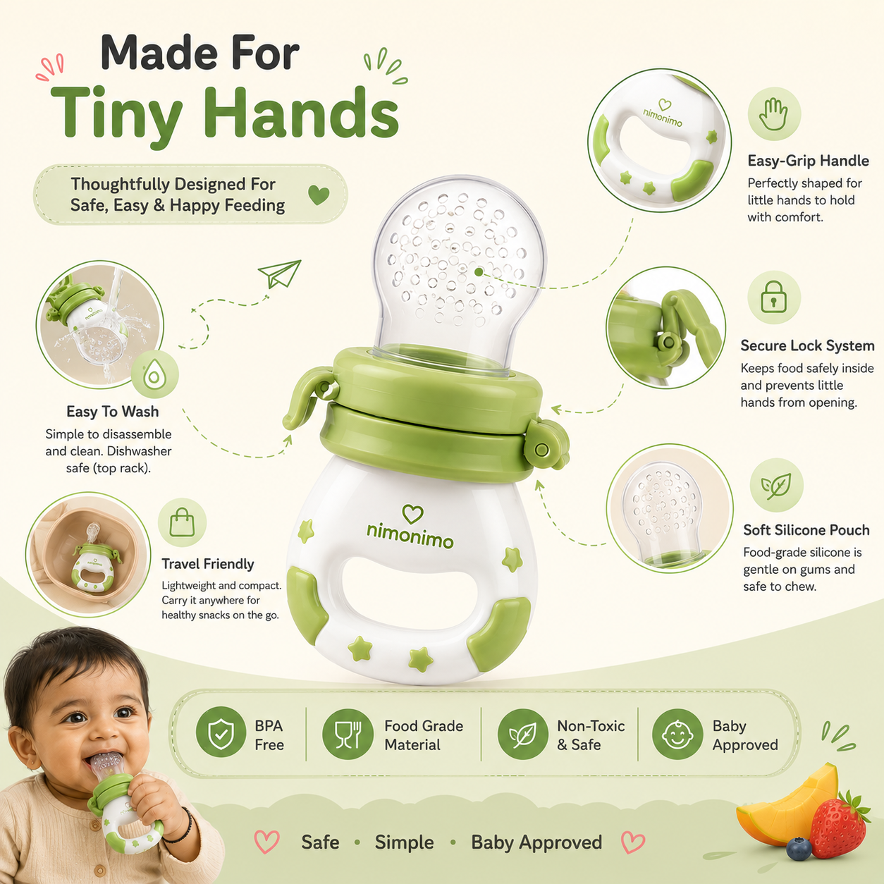 FreshBite™ Fruit Feeder for 6+ Month Baby