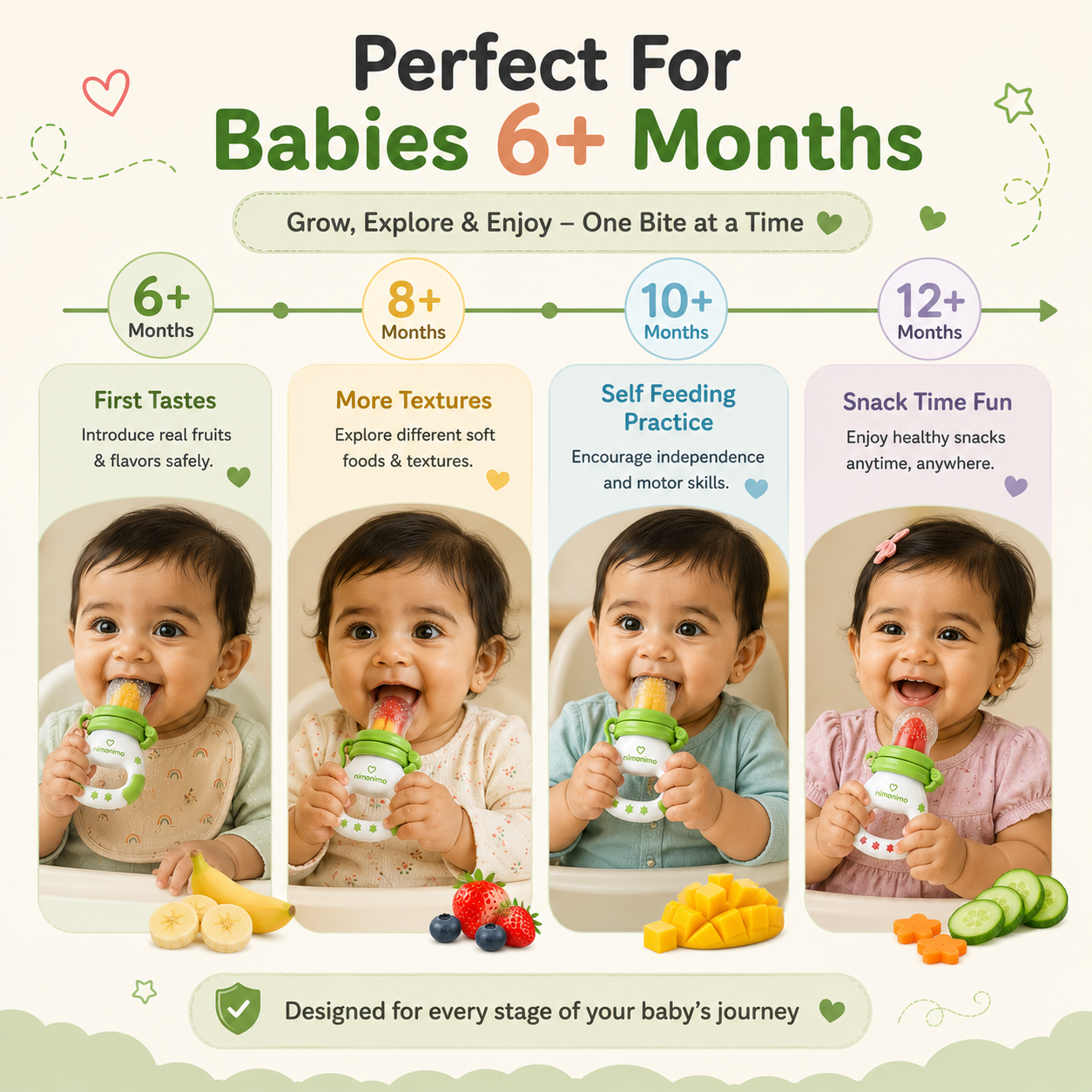 FreshBite™ Fruit Feeder for 6+ Month Baby