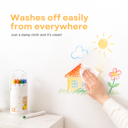 NimoCrayons™ Washable Twist Crayons – 12 Colors