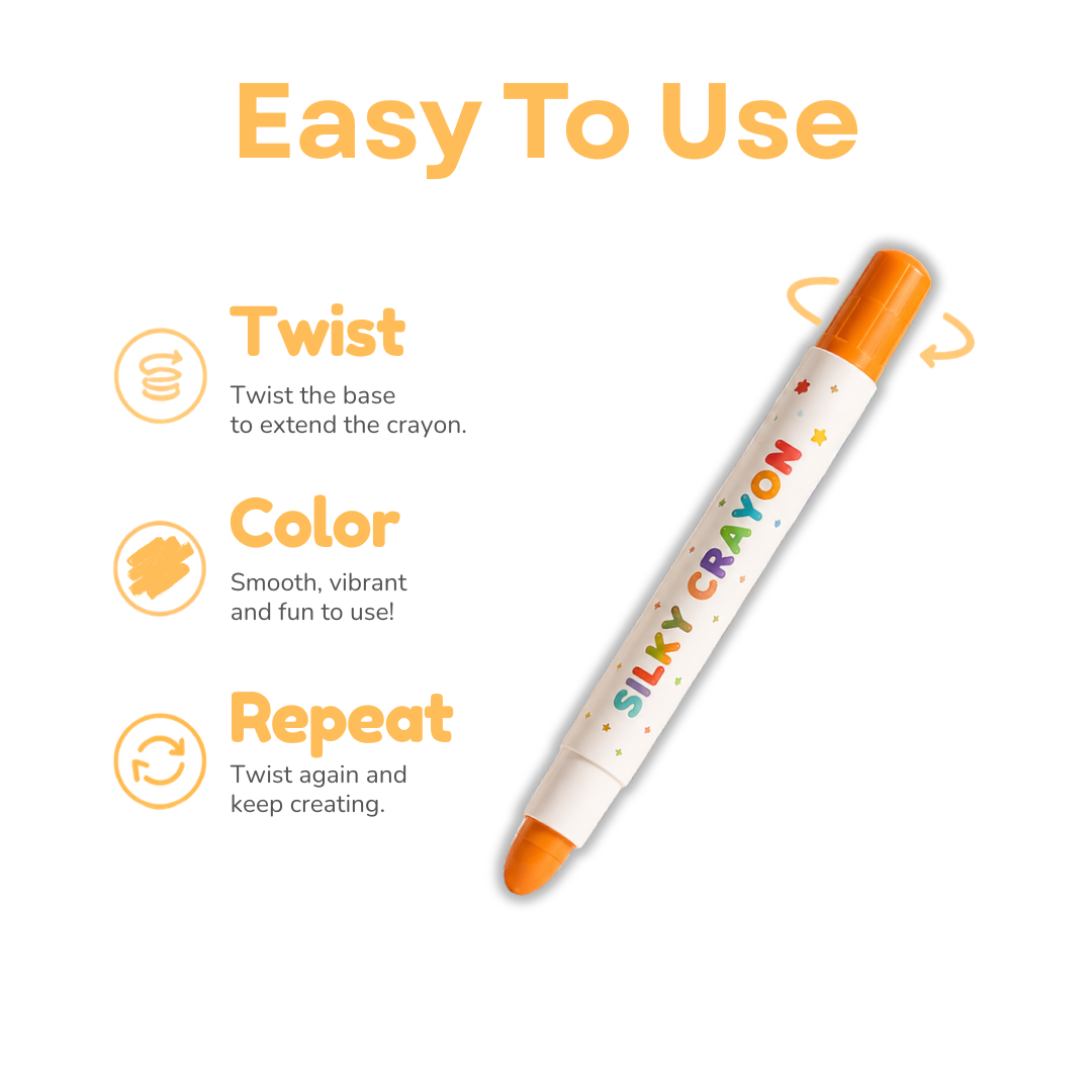 NimoCrayons™ Washable Twist Crayons – 12 Colors