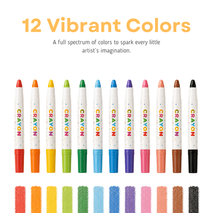 NimoCrayons™ Washable Twist Crayons – 12 Colors