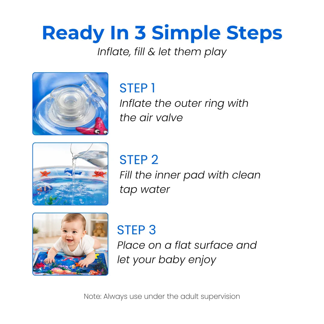SplashNest — Tummy Time Water Mat (6-12 Months)