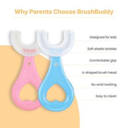 BrushBuddy™ – U-Shaped Silicone Toothbrush for Kids (Ages 2–6)